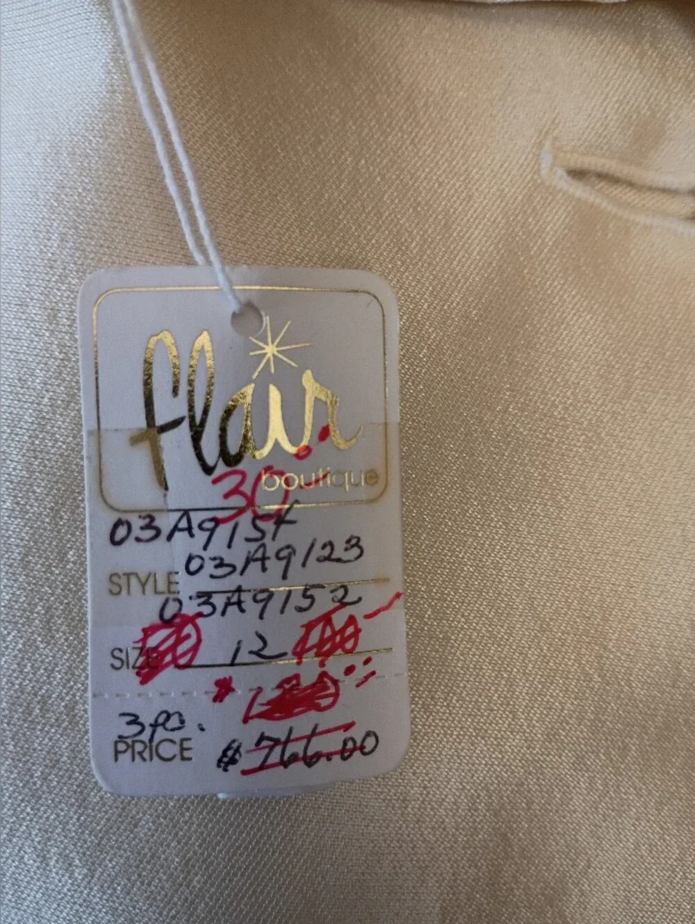 Rickie Freeman for Teri Jon Cream Satin Blazer